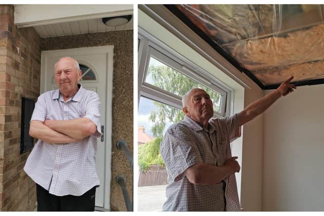 Brian Beeches wants Grand Union Housing to finish works to his living room ceiling