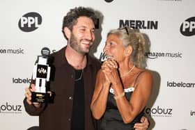 Billy Lockett and his mum at with his award.