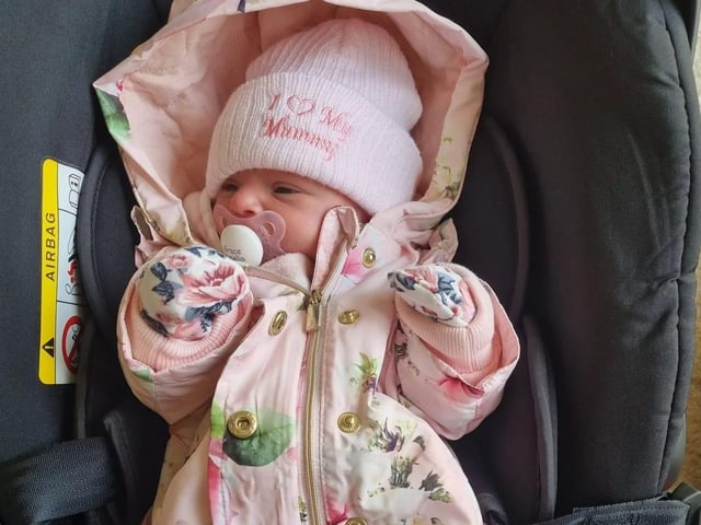 Grace-Amelia born at 11.31an on December 5 at Northampton General Hospital, weighing 7lbs 1oz.