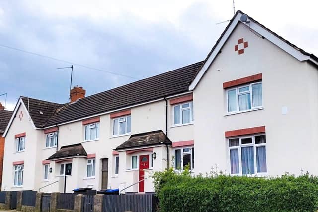 An example of homes that have been retrofitted with energy efficiency measures including external wall insulation, better ventilation, new doors and windows by Northamptonshire Partnership Homes.