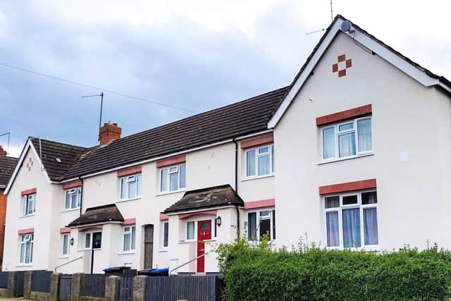 An example of homes that have been retrofitted with energy efficiency measures including external wall insulation, better ventilation, new doors and windows by Northamptonshire Partnership Homes.  