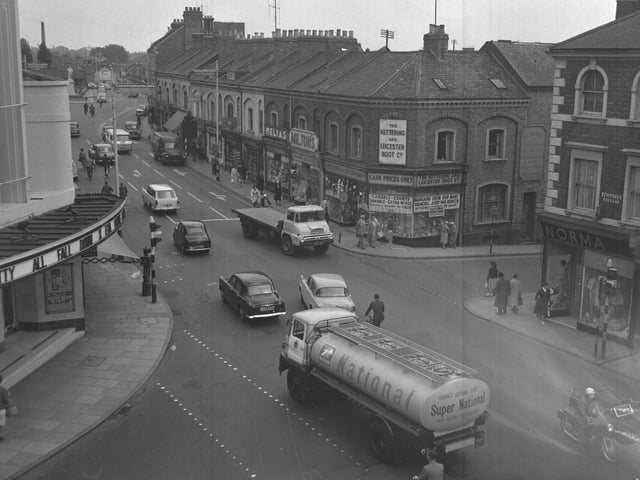 Traffic in Lower Mounts Abington Street junction with York Road July 18, 1962