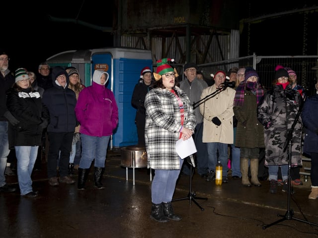 Elliott’s Rectory Farm in Moulton hosted a torchlit carol service on Saturday, December 17, 2022.