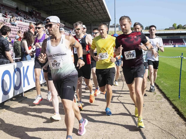 Hundreds of runners took part in the race on Sunday June 25, which started and finished at Sixfields stadium.