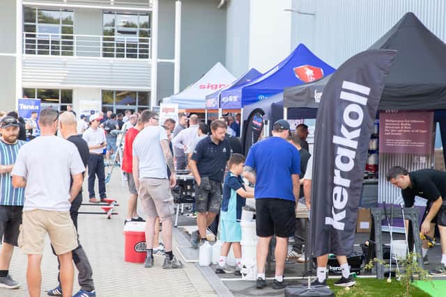Customers and suppliers at the Pro Tiler Tools event
