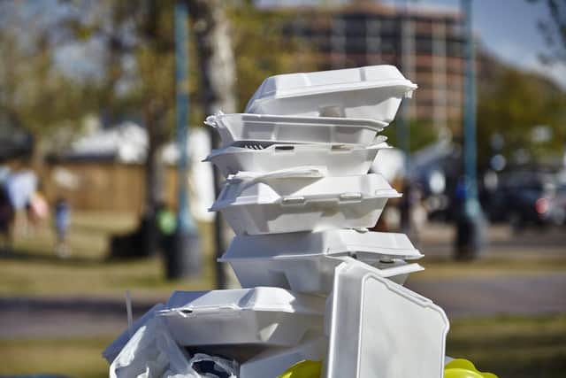 An example of single use plastics