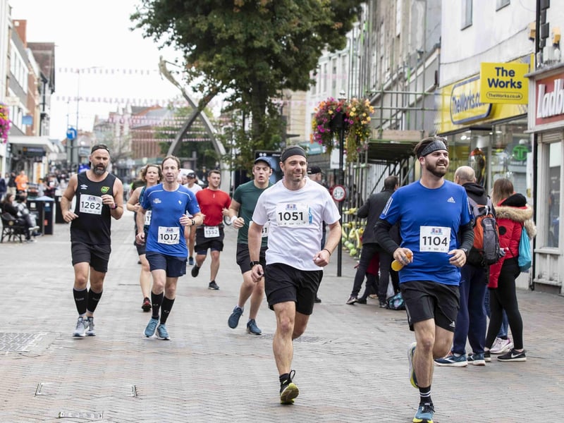 Thousands of runners took on the 13.1 mile route around Northampton.