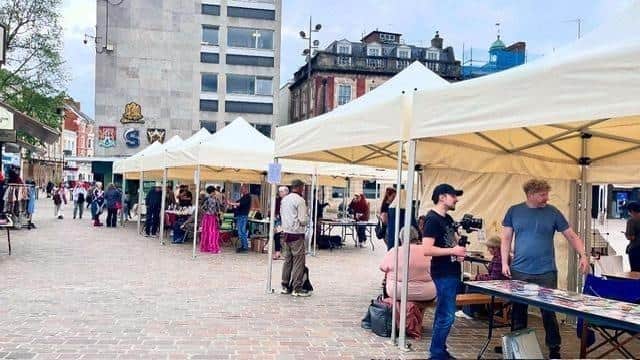 The Makers Market takes over the whole space outside The Creative Place arts centre