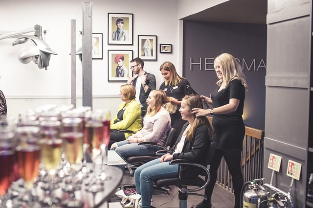 The Big Hair Do event at Hensmans Salon in 2016.
Hensmans Salon invited guests to enjoy some fizz, eat some nibbles and have their hair styled. The event helped raise money for charity by holding a prize raffle.