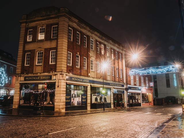 The town centre is looking very festive following the lights switch on.