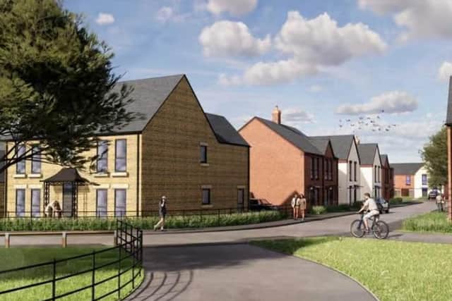 An artist's impression of what the homes could look like