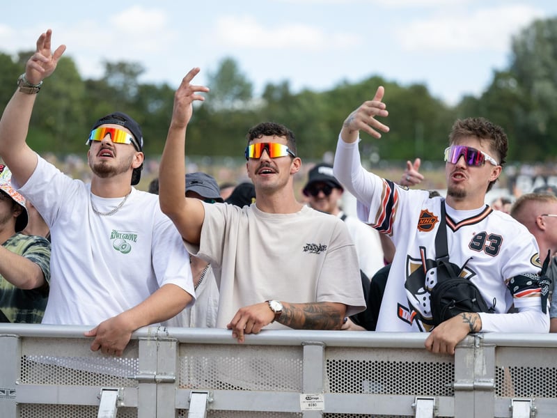 Fans watching acts perform at Tribes Unite at The National Bowl in Milton Keynes on Saturday, August 9, 2025. Photo by David Jackson.