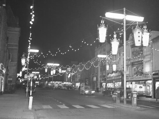Christmas decorations in Abington Street, Northampton