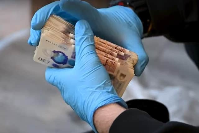 Money was seized by officers