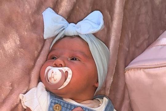 Willow Trinity born at 3.57am on April 14 at Northampton General Hospital, weighing 8lbs 4oz.