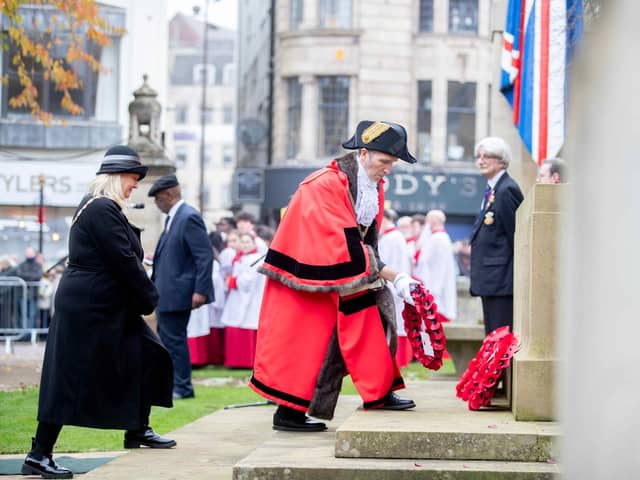 Serving personnel, cadets and veterans took part in the parade around Northampton town centre on Sunday (November 10), before a service at All Saints Church and a wreath-laying ceremony.