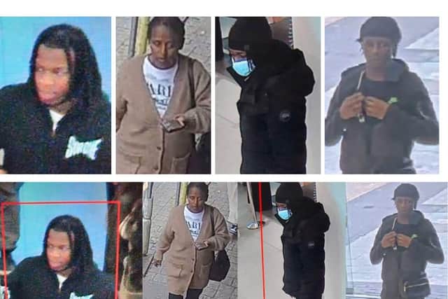 Northants Police has released CCTV images of four people they wish to identify after an incident of courier fraud/Northants Police