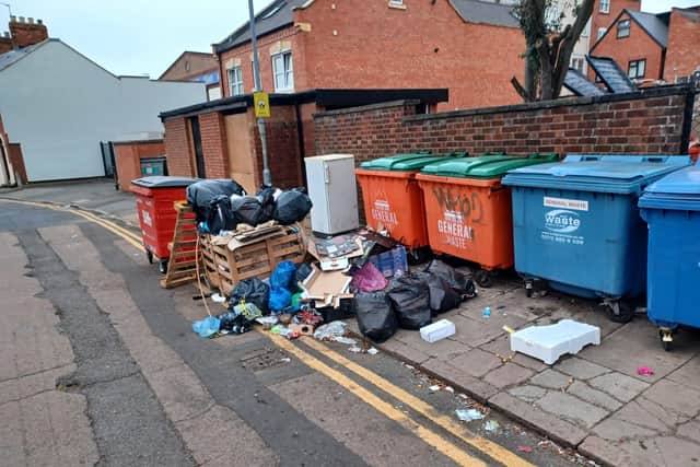 This large fly tip was found in St Edmond's Road. Photo: WNC.