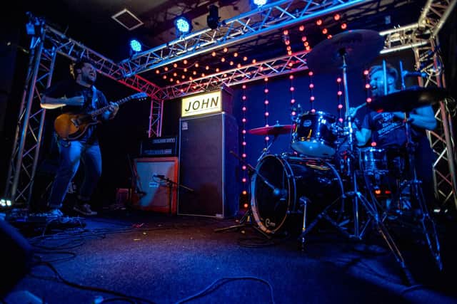 JOHN on stage at Ceremony #1 Festival in Bedford, August 29, 2021. Photo by David Jackson.