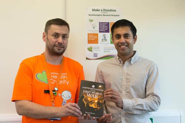 Mikesh with Rob Powell from Northamptonshire Health Charities