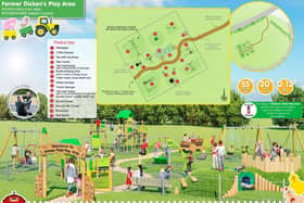 The proposed plans for the new play area in Rothersthorpe.