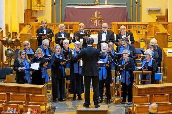 The choir performing in St Barnabas Church last December