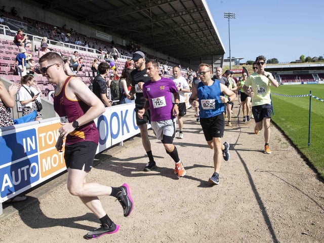 Hundreds of runners took part in the race on Sunday June 25, which started and finished at Sixfields stadium.