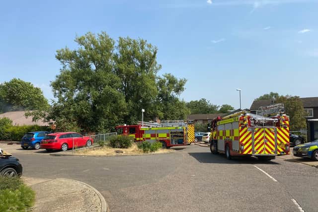 Firefighters were called to Standens Barn today (July 18).
