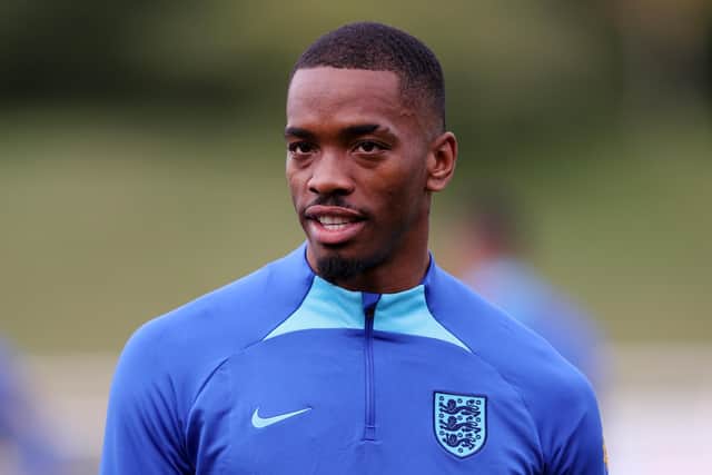Ivan Toney in training with England. (Photo by Naomi Baker/Getty Images)