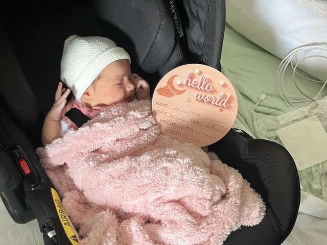 Nova-Leigh born at 9.58am on June 3 at Northampton General Hospital, weighing 7lbs.