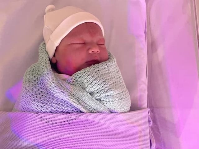 Oscar Dudley born at 2.27pm on July 12 at Northampton General Hospital, weighing 8lb 11oz.