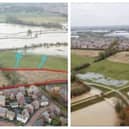 Drone imagery captured by a local resident was sent in as part of the objections to highlight past flooding on the land in question