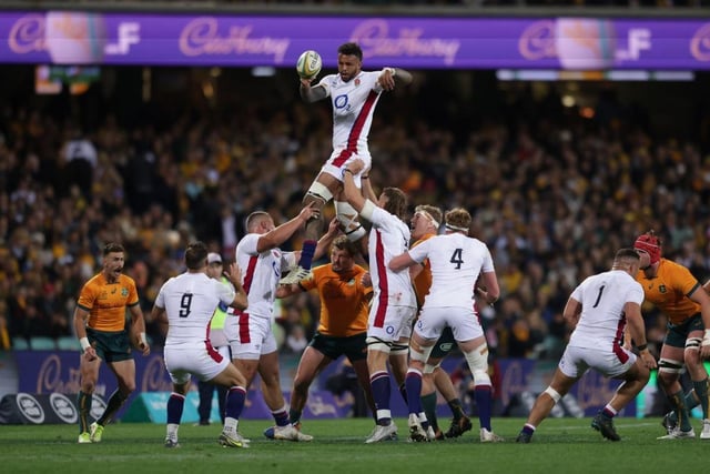 Courtney Lawes wins this lineout ball