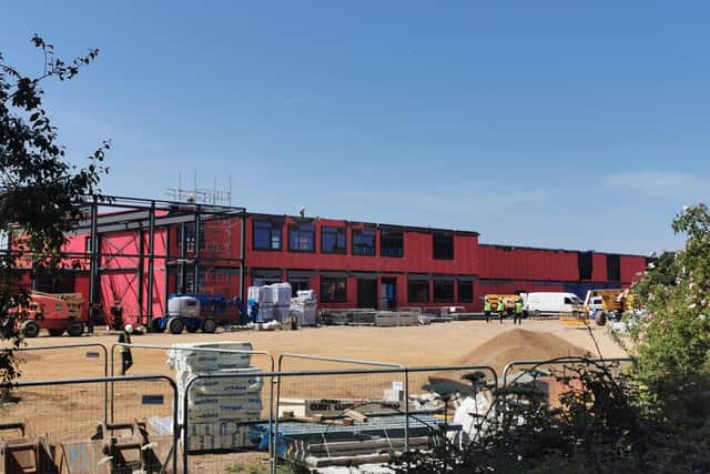 The secondary school is being built in Thorpeville, near Moulton