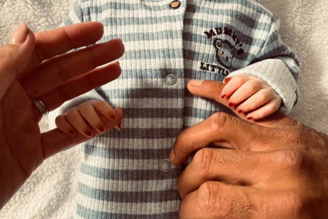 Donnie John Charles was tragically born sleeping on September 20, and his parents Sadie and Krissi are now raising awareness and funds for the bereavement midwives at Northampton General Hospital.