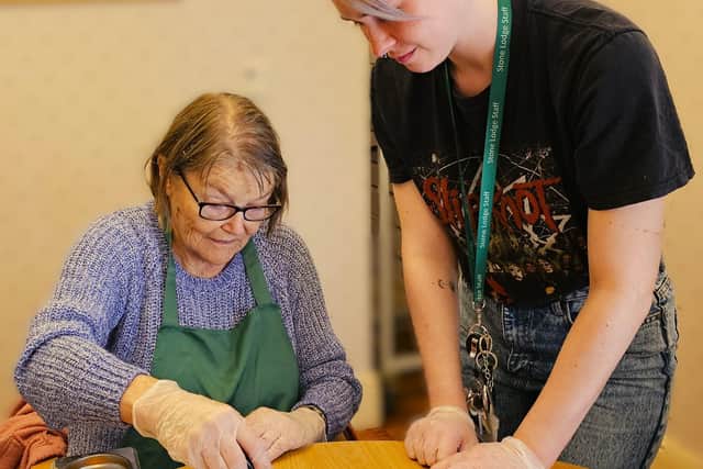 Celebrating 'Sausage Roll Day' at Elm Bank Care Home in Kettering.
