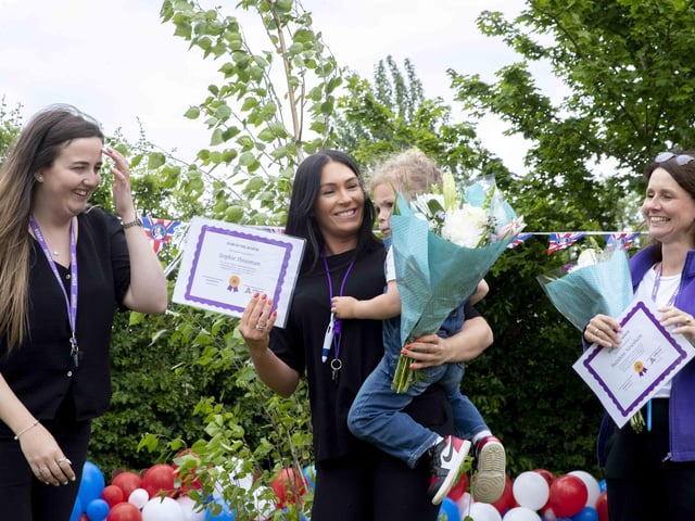 Children, parents and staff enjoyed an afternoon tea as a tree was planted to mark the Queen's 70-year reign.