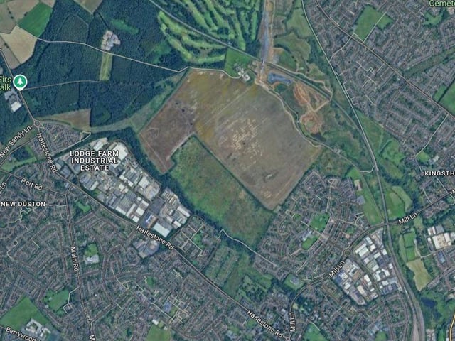 The council is looking to sell a seven acre parcel in the Dallington Grange development to be used for affordable housing. Credit: Google