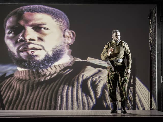 Dwane Walcott as Othello. Photo credit Marc Brenner