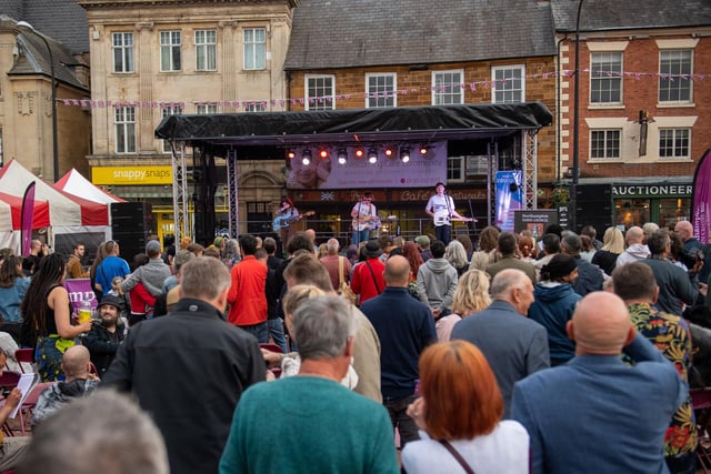 Crowds watching acts perform at Northampton Music Festival 2022. Photo by David Jackson.