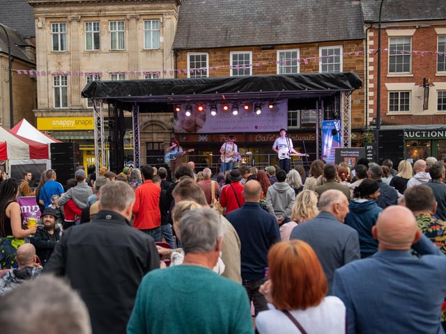 Crowds watching acts perform at Northampton Music Festival 2022. Photo by David Jackson.