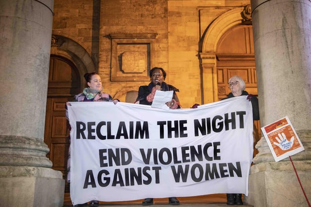 Women marched through Northampton town centre on Saturday November 25 to unite together with allies to address the global pandemic of violence against women and girls.