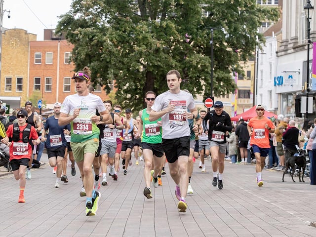 Hundreds of runners took part in the half marathon around the town on Sunday September 14.