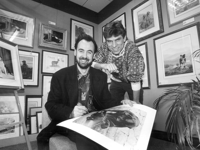 Nigel hemming and Phil Barber at Frames & images, Northampton 1993