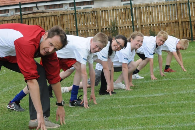 It's the start of the school sports day ten years ago. Are you pictured?