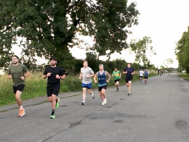 100 people ran five kilometres, jumped in an ice bath and ate a burger, and are already calling to take on another challenge for the important cause.