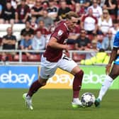 Mitch Pinnock moves away from Kwame Poku during the Sky Bet League One match between Northampton Town and Peterborough United at Sixfields. (Photo by Pete Norton/Getty Images)