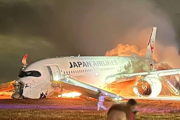 All 379 people on board survived collision &amp; fire on this Airbus A350 at Haneda Airport, Tokyo   
