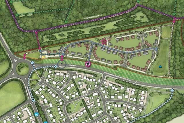 The site is on land between York Way and Harlestone Firs