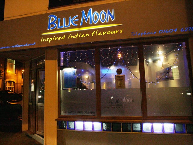 2007 - Blue Moon Indian restaurant advert - interior and exterior shots. Wellingborough Road / Talbot Road